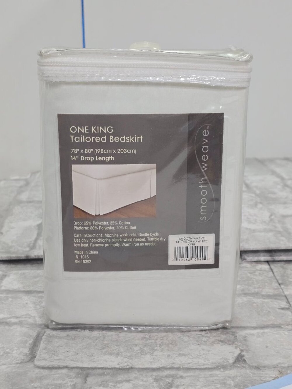 Smoothweave 14-Inch drop‎ length KING Tailored Bed Skirt